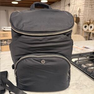 Lululemon New Parent Backpack 17L Diaper Bag with Crossbody Pouch Black